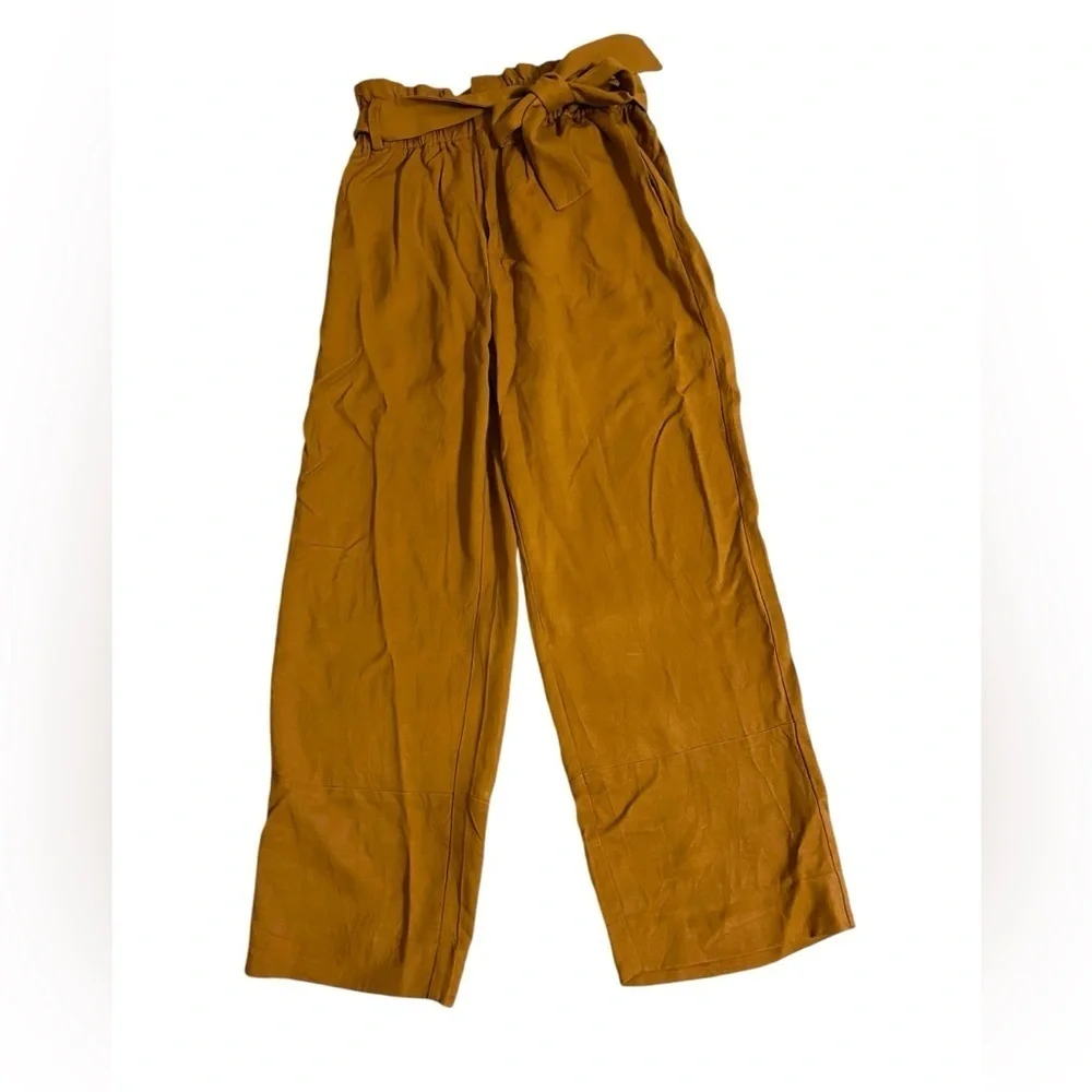 J. Crew Gold Brown Paperbag Waist Pants Sz 6